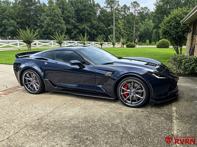 Bespoke RV-DB082 series 2-piece wheels featuring Brushed Gunmetal spokes for 2016 Corvette C7 Z06.
