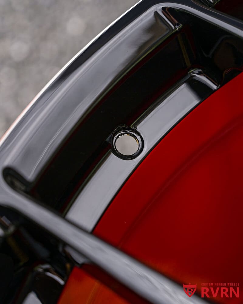 Deep barrel detail of forged RV-MR05 Corvette wheel