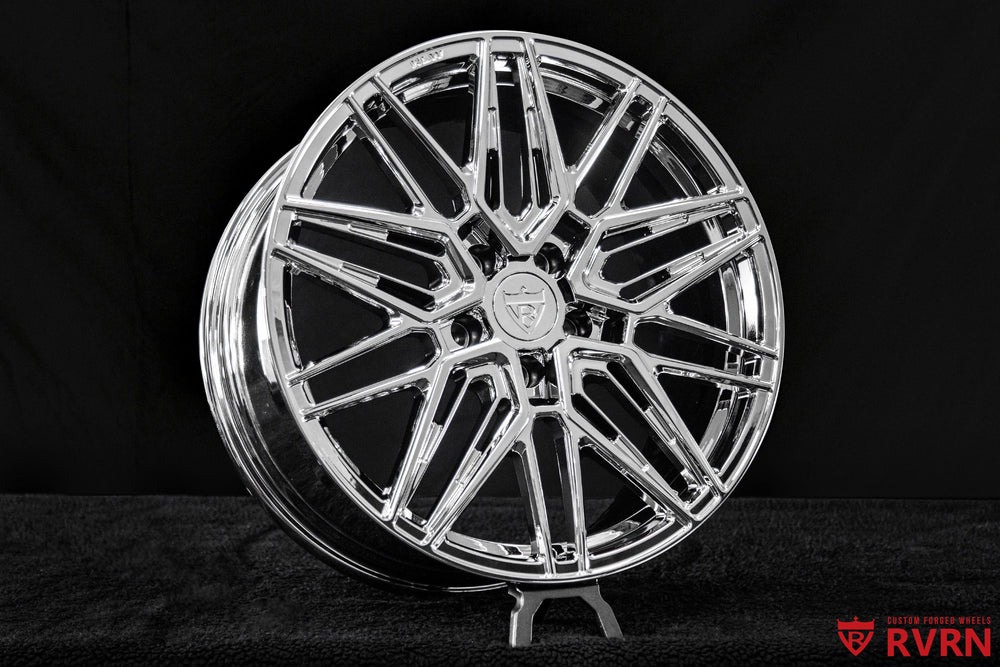 2017 Cadillac CT6 with RVRN RV-MS808 custom forged wheels finished in a premium all chrome design.