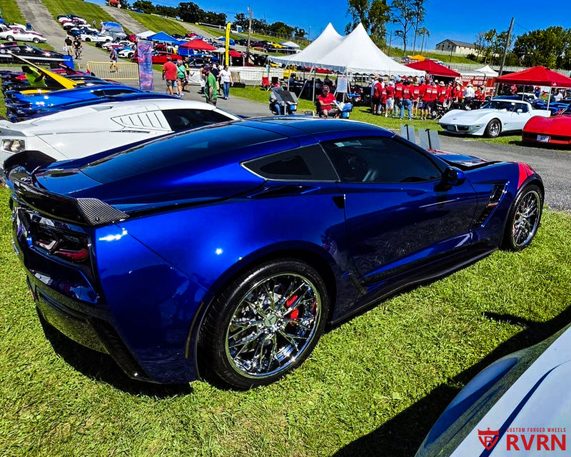 2017 Corvette C7 Grand Sport on RVRN RV-DC04 wheels, 19×10 ET43 front and 20×12 ET59 rear