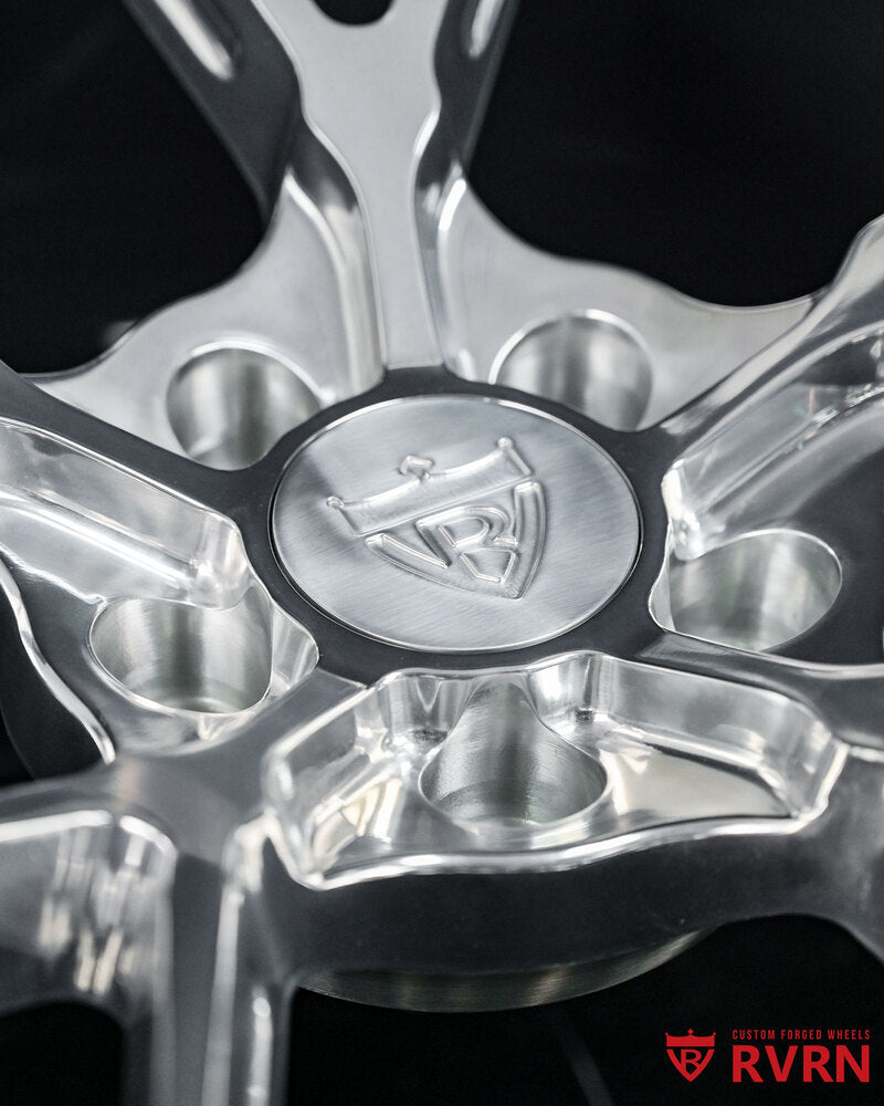 RVRN RV-MC23 polished forged wheels custom built for 2018 Audi SQ5.