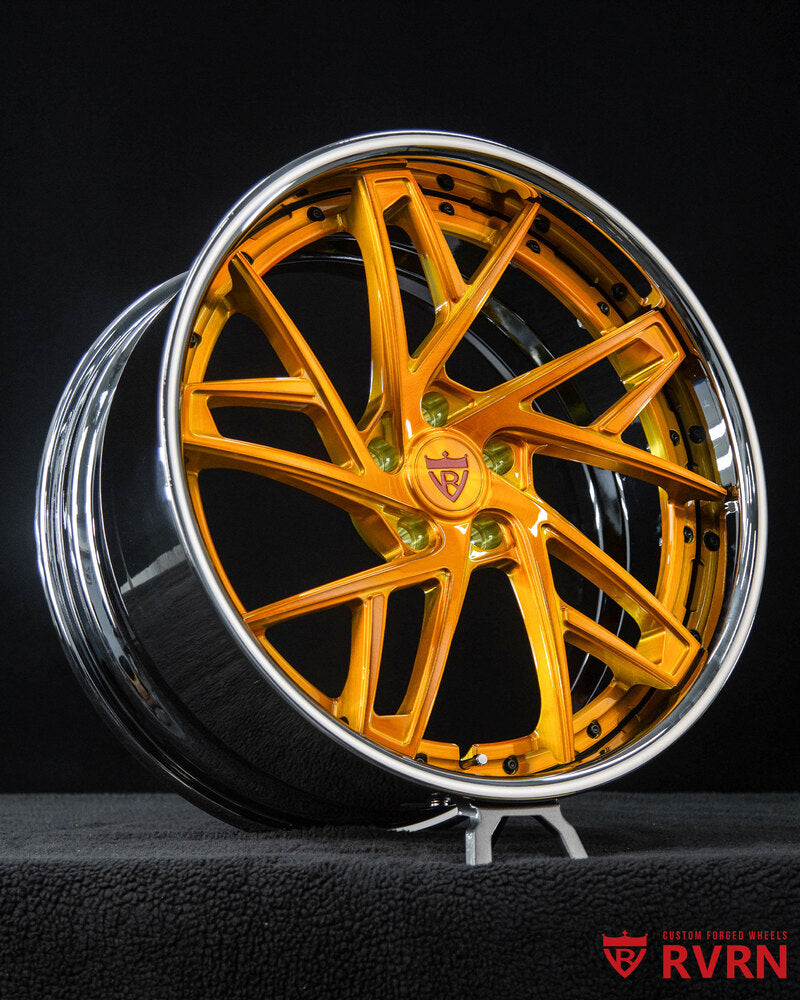 21x10.5 rear fitment forged wheel with flush stance for Cadillac CTS-V