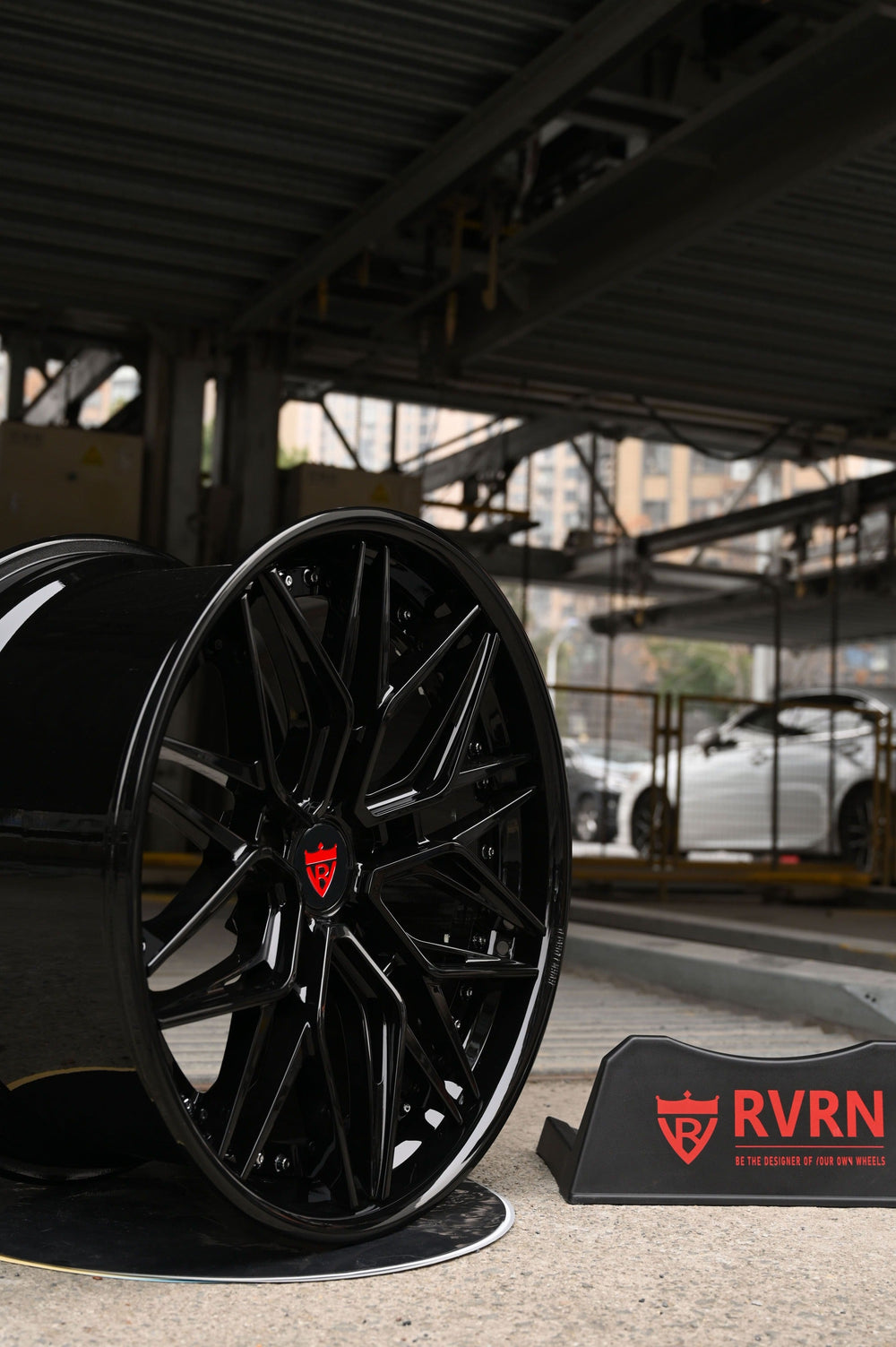 2018 Chevrolet Camaro ZL1 on RVRN RV-C081 forged wheels in Glossy Black with RVRN Red (photo 05)