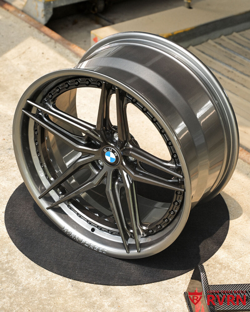 Dark gunmetal 5 spoke forged wheels for BMW M850i