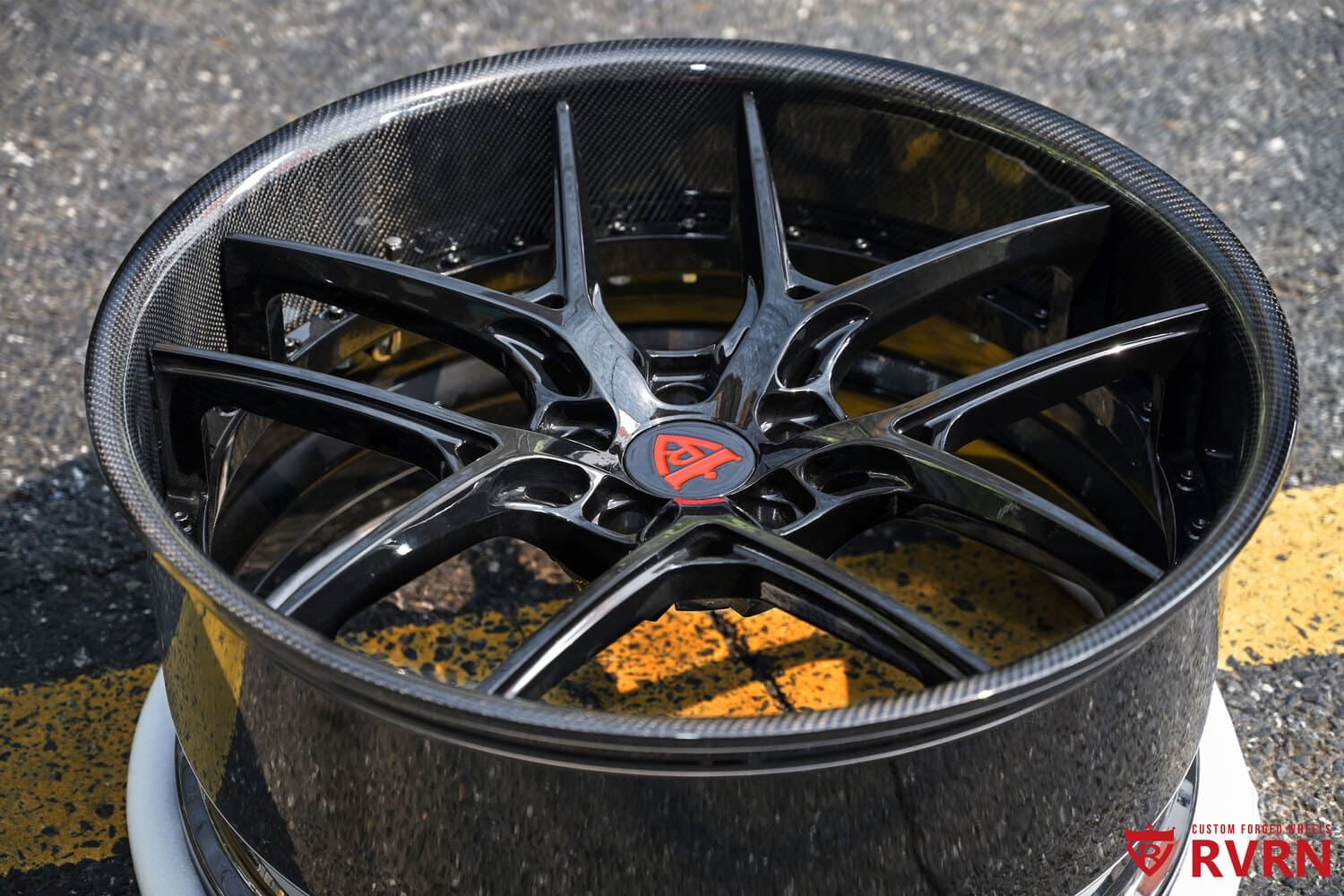 	22x9.5 inch gloss black forged front wheel for 2019 Dodge Charger Daytona