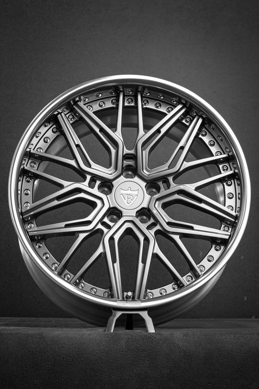 Polished deep dish forged wheels for Camaro muscle builds