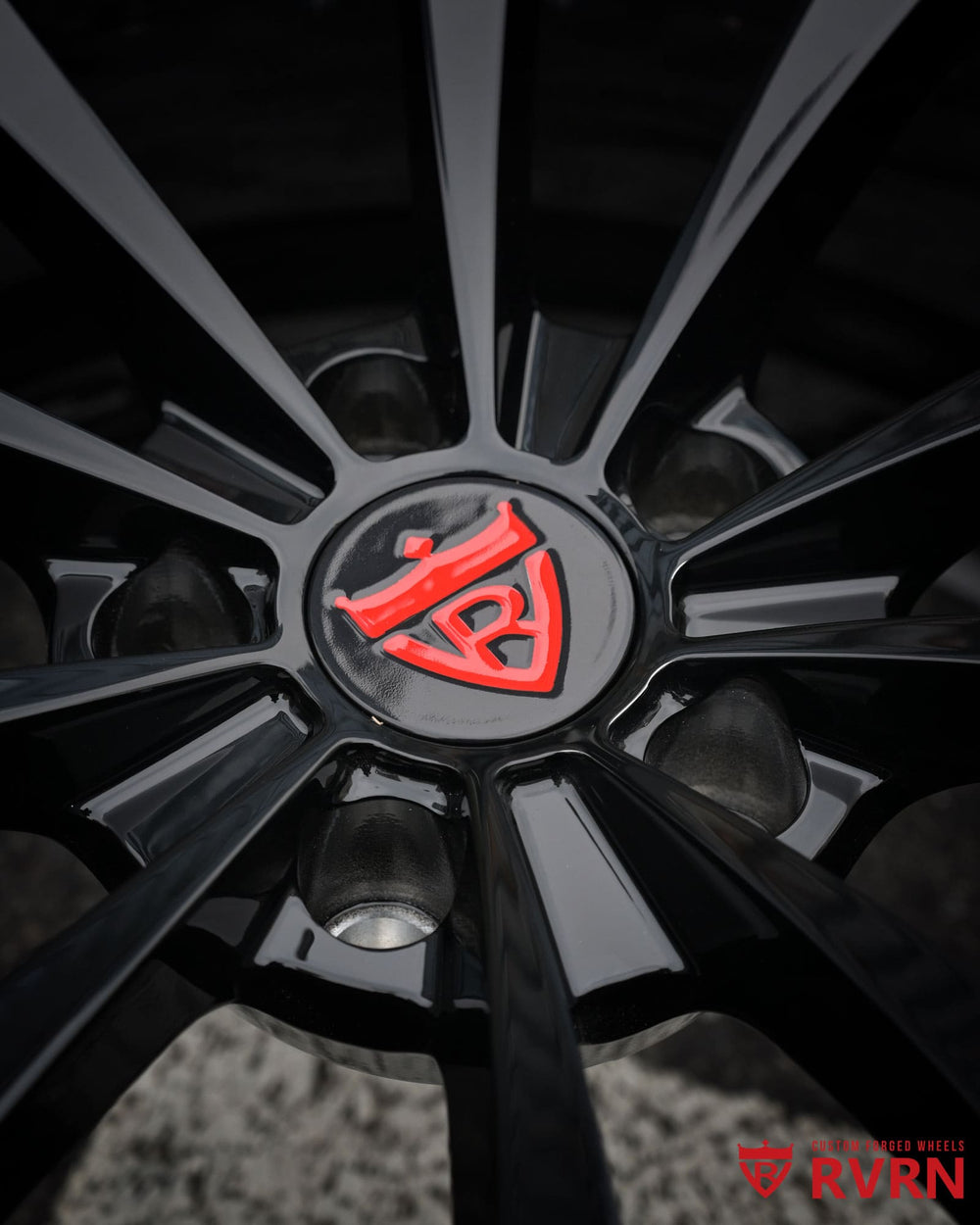 Custom fitment RV-DC06 wheels for Corvette C8 Stingray with 19x8.5 +38mm front and 20x11 +48mm rear setup