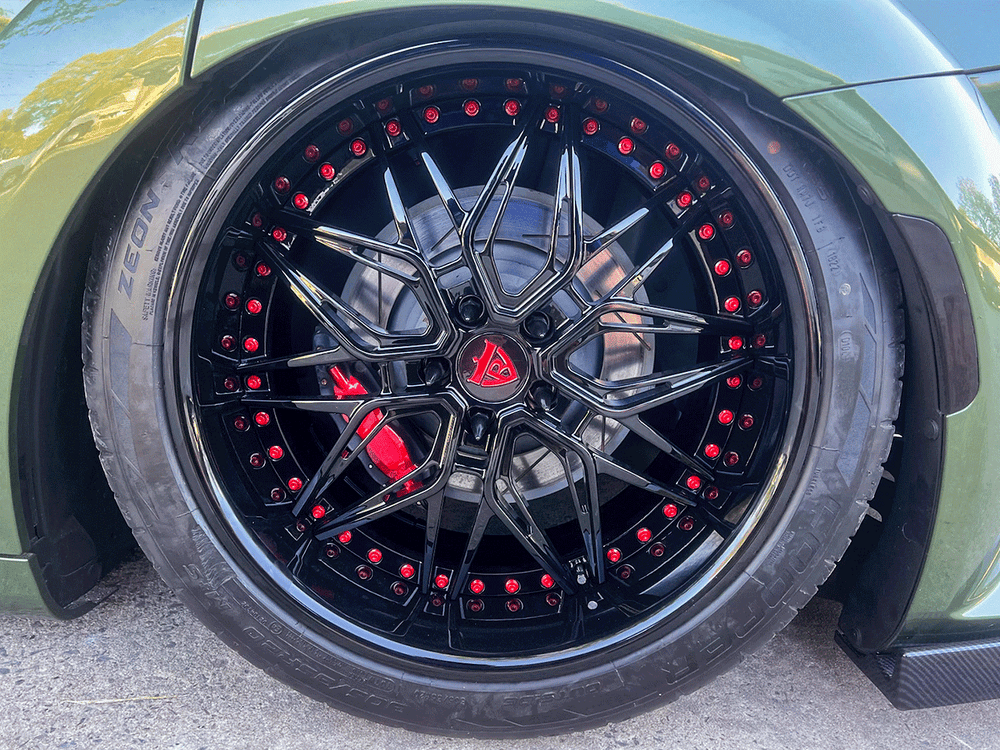 custom black dodge charger wheels with 20x11 setup, build a set of deep dish and black rims for your charger scat pack widebody