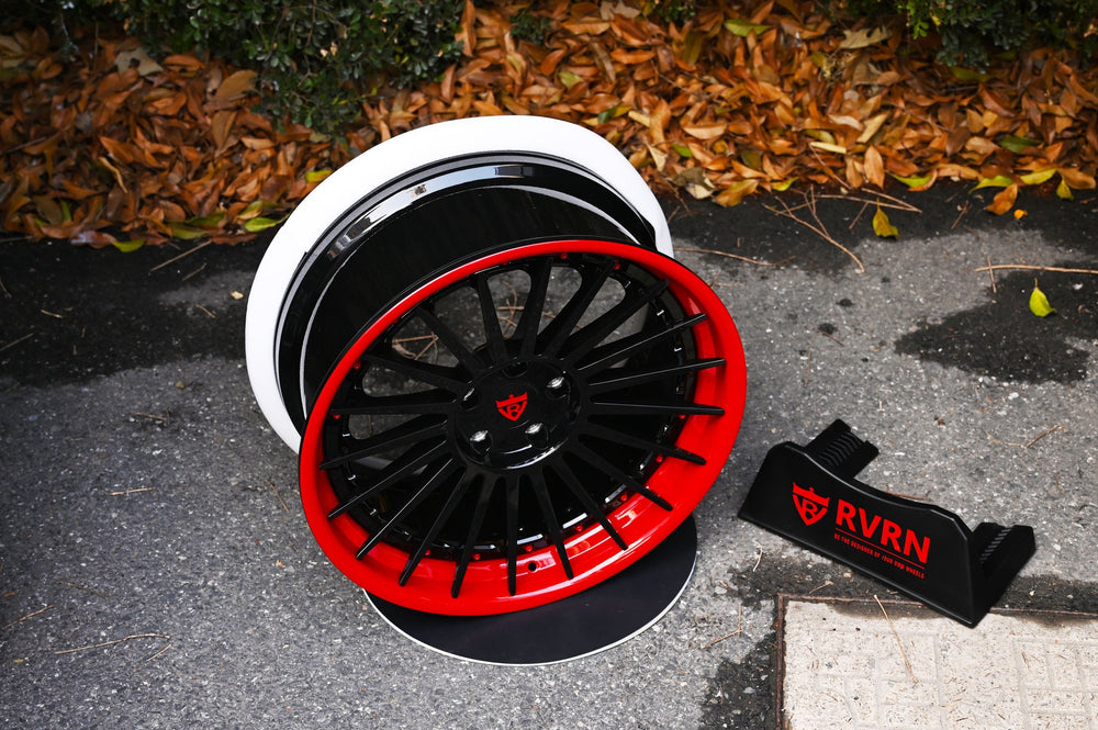 2020 BMW M4 on RVRN RV-TR66 forged wheels in Gloss Black Spoke and RVRN Red Lip and RVRN Red Screws (photo 04)