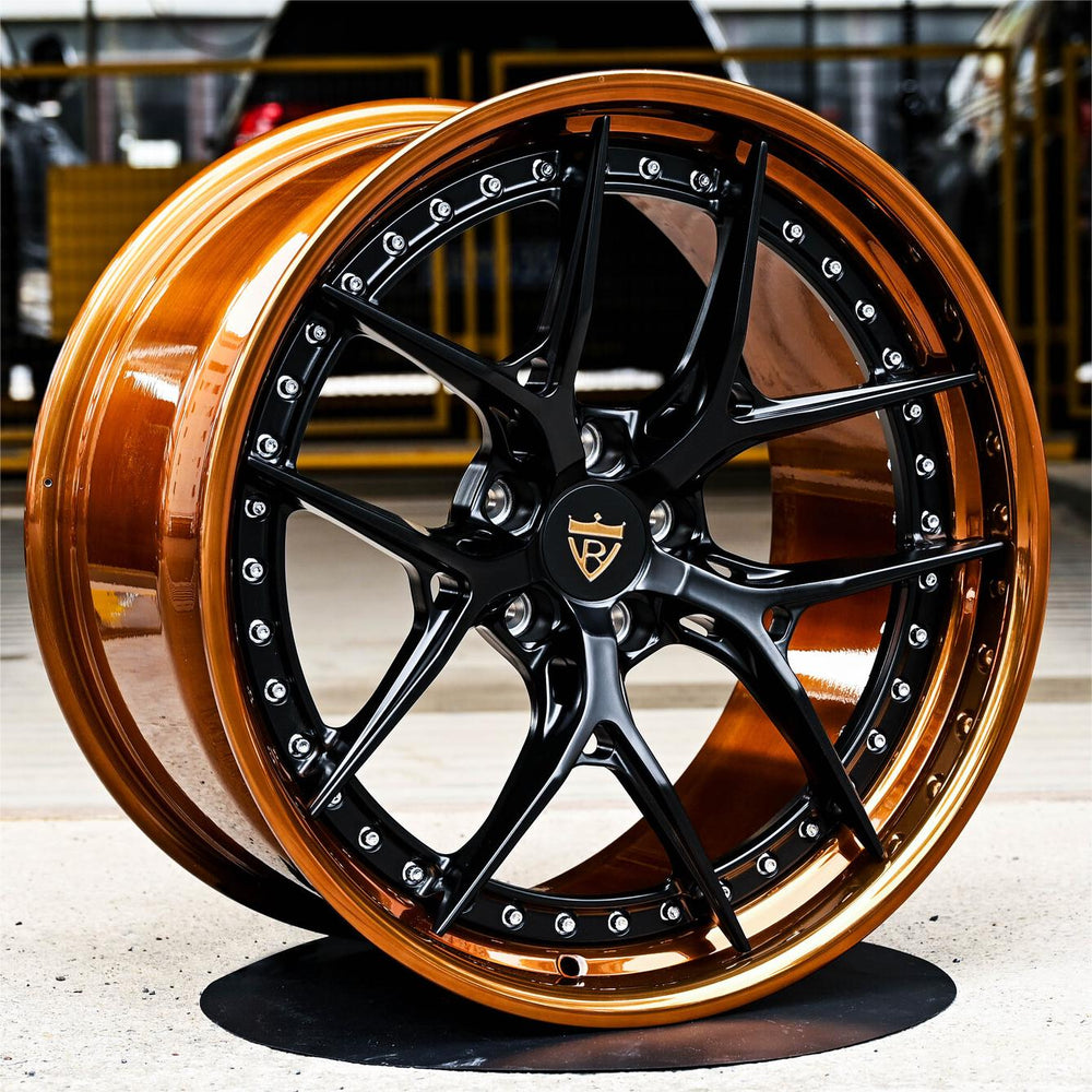 2020 Ford Shelby GT500 on RVRN RV-DR08D forged wheels in Dark Bronze Barrel with Satin Black Spoke (photo 01)