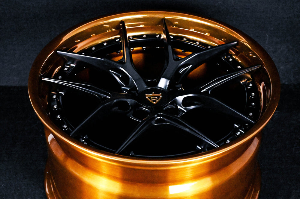 2020 Ford Shelby GT500 on RVRN RV-DR08D forged wheels in Dark Bronze Barrel with Satin Black Spoke (photo 02)