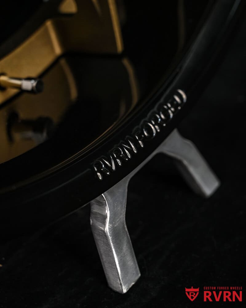 Precision detail shot of RV-DC04 custom forged rim