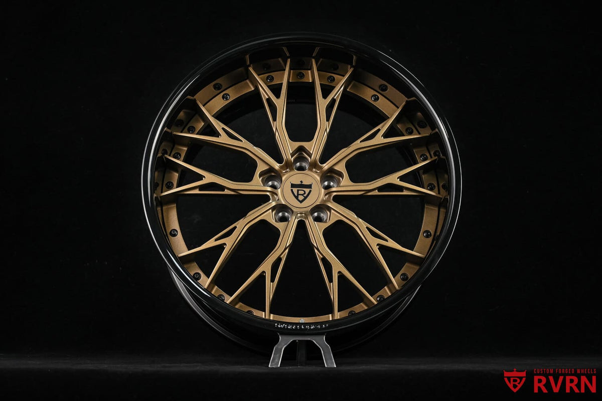2021 BMW 8 Series M850 Gran Coupe Custom Deep Dish Matte Bronze& Gloss Black Forged Wheels: RV-DC04