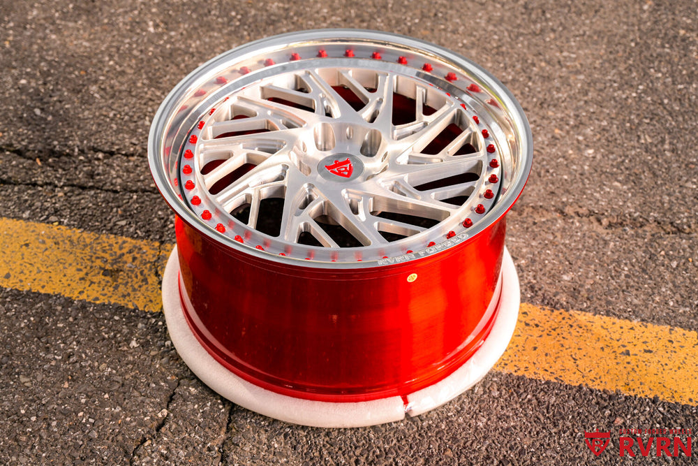 Corvette C8 wheels RV-C13 deep dish forged front angle view