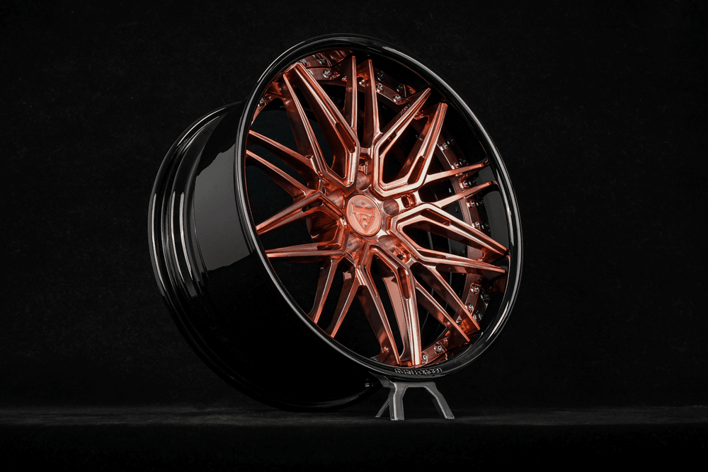 	Pair of 20x9.5 RV-T081 forged rose gold wheels for Charger