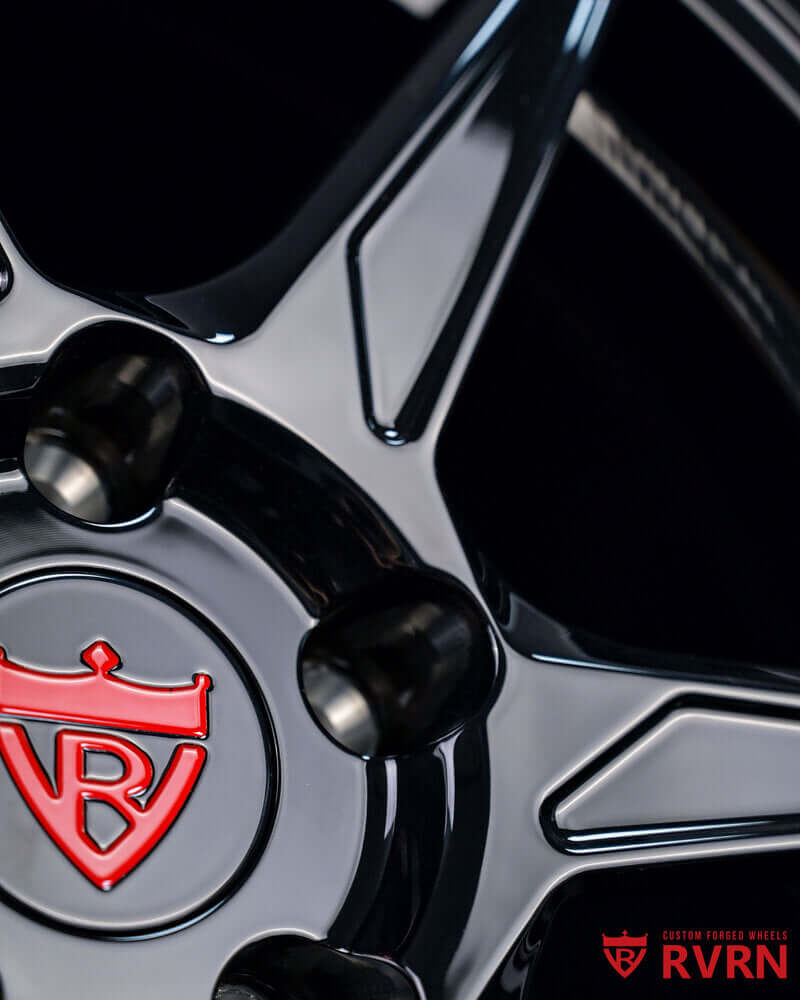 Design your own wheels — RVRN RV-MC19 forged 18-inch black rims for Camaro Z28