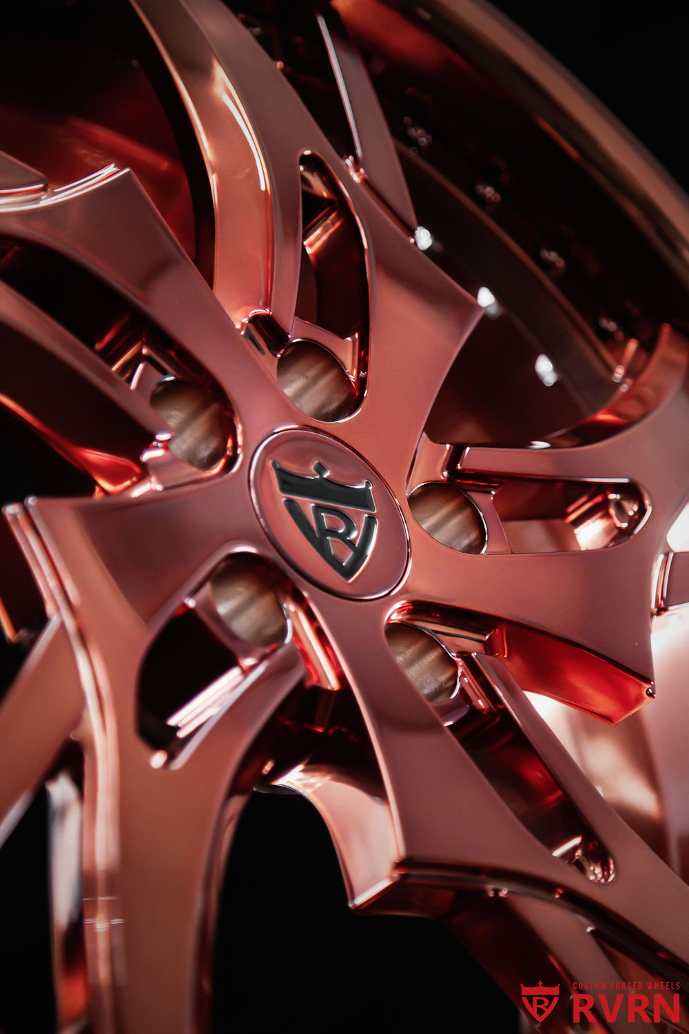 2021 Kia Telluride with custom RVRN forged wheels, RV-DC39 two-piece design in polished rose gold, 20x8.5 +35MM