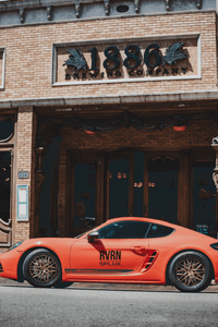 Custom Porsche Cayman wheels RV-T081 matte bronze front view 20x8.5 forged two-piece