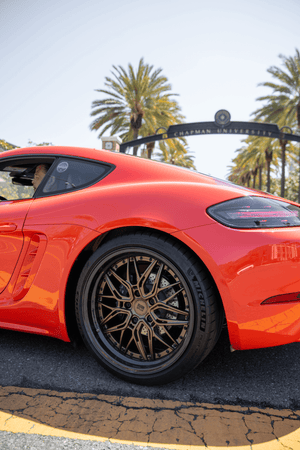 Custom Porsche Cayman wheels RV-T081 pair of two-piece forged wheels