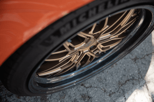 Porsche deep dish wheels RV-T081 carbon fiber wrapped step lip detail