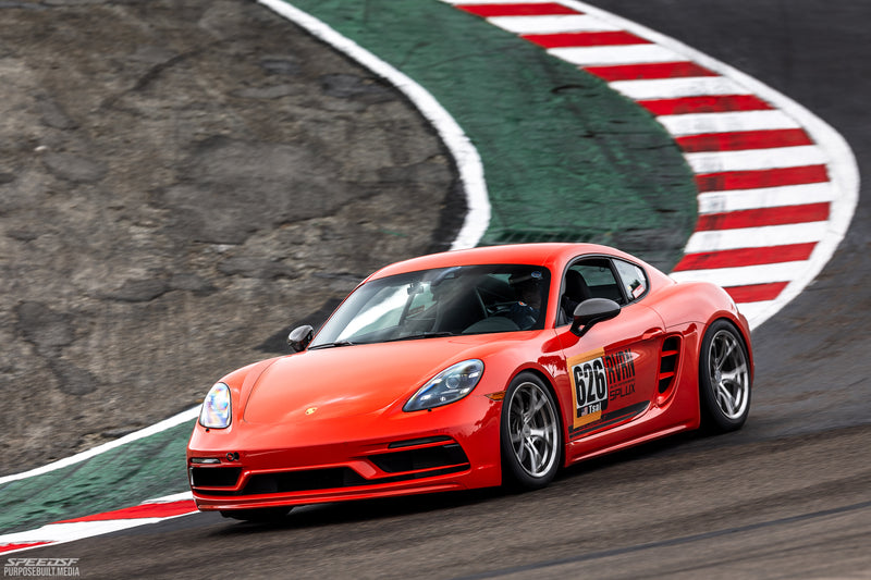 Custom Porsche Cayman wheels forged 18x10.5 rear detail polished finish