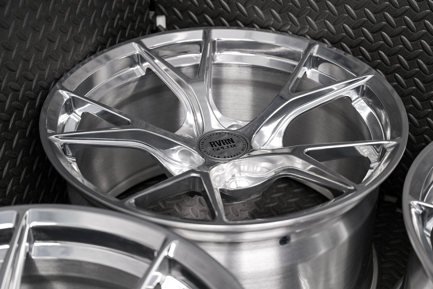  RV-MR05T forged Porsche Cayman wheels polished aluminum finish