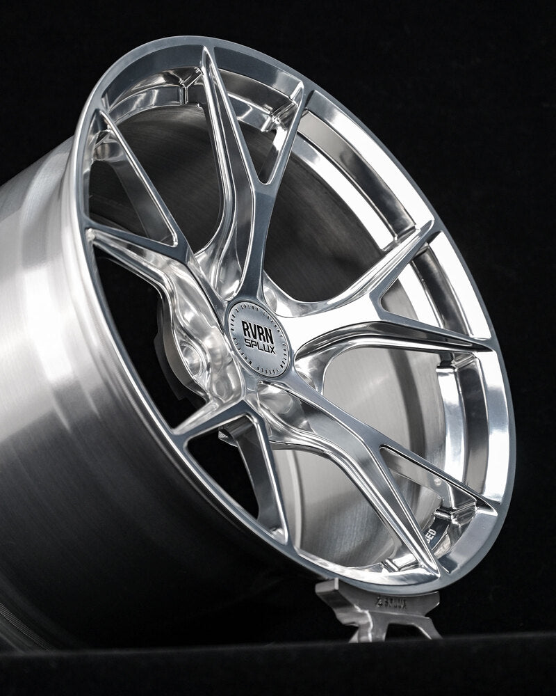  RV-MR05T forged Porsche Cayman wheels polished aluminum finish