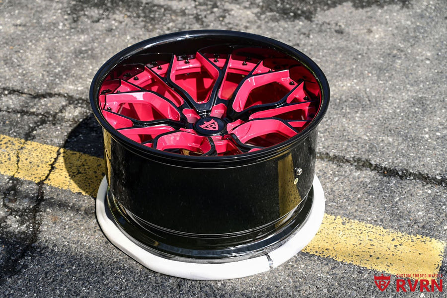 2021 Dodge Charger Widebody Custom Deep Dish Custom Made Pink Forged Wheels: RV-DR16