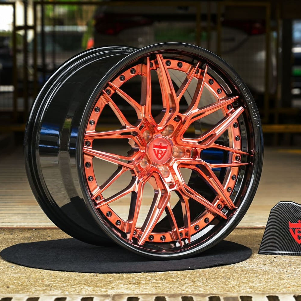 2021 Toyota Supra A90 Premium Custom Concave Polished Rose Gold Forged Wheels: RV-C081