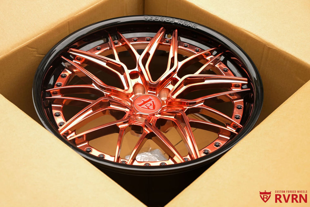 Toyota Supra forged rims RV-C081 polished rose gold