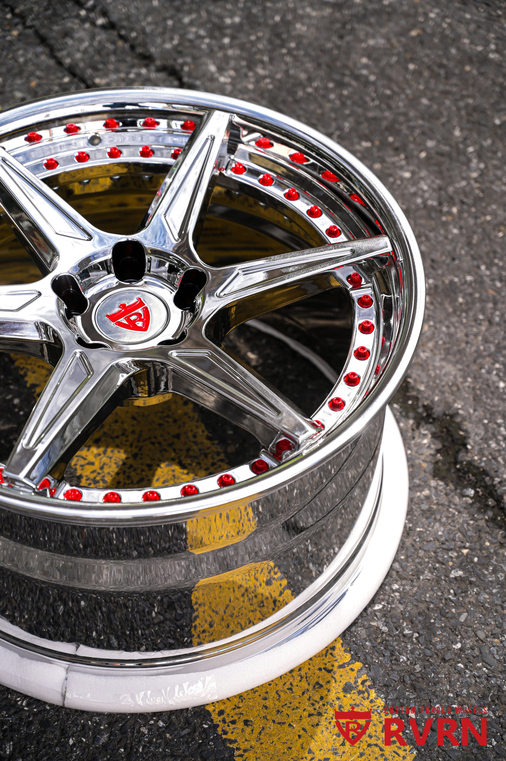 Corvette C8 Stingray forged wheels chrome deep dish 19x8.5 20x11 custom build side angle