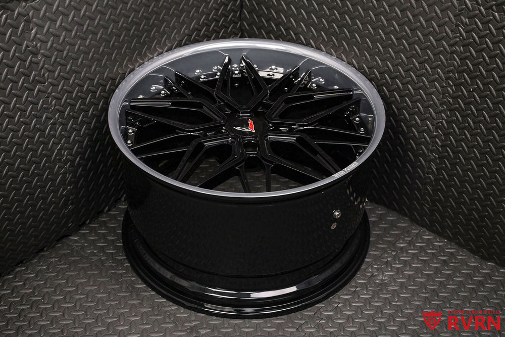 Corvette C8 Wheels: Gloss Black & Polished RV-T081 – RVRN WHEELS