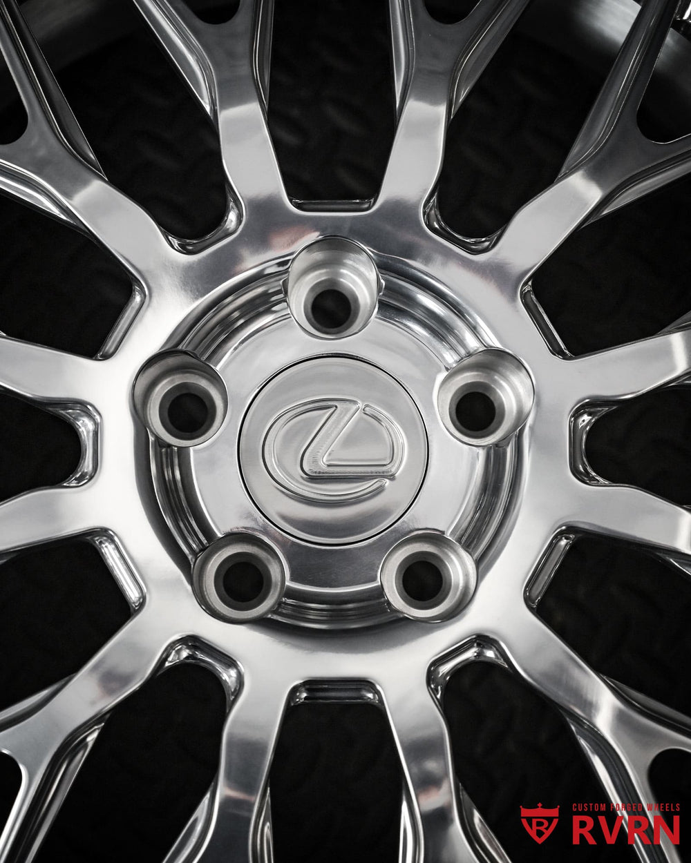 Lexus ES300h 19x8.5 +35MM front forged wheel RV-DG122 polished multi spoke lightweight build