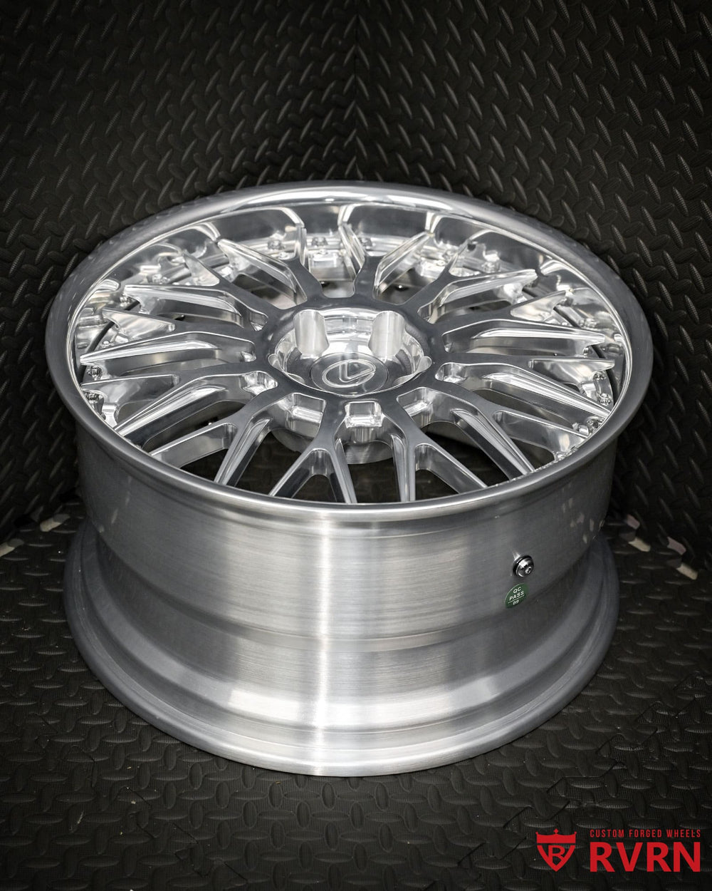 Lexus ES300h 19x10 +45MM rear forged wheel RV-DG122 polished aluminum staggered configuration