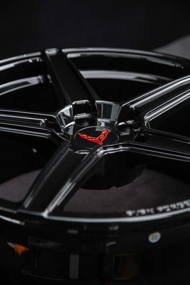 5 Spoke Corvette Wheels – Custom Black Forged C8 Rims – RVRN WHEELS