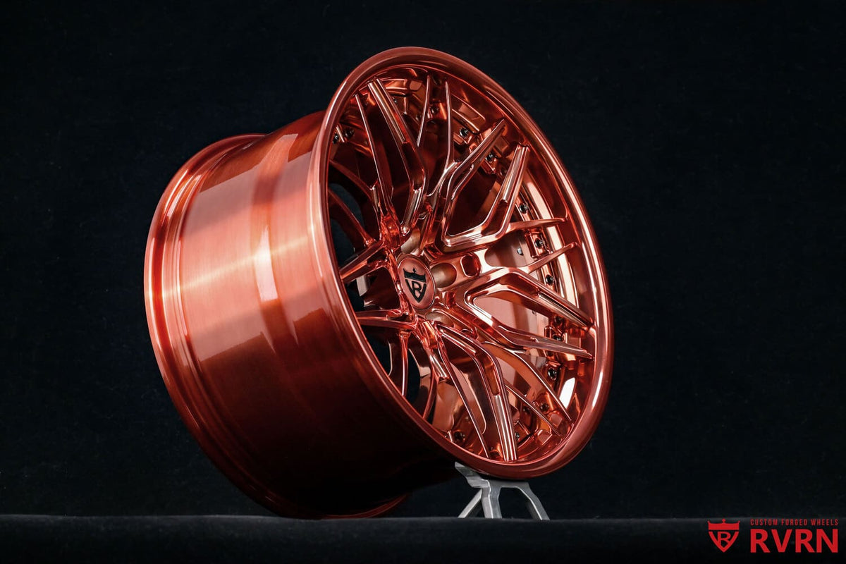 2022 Dodge Charger SRT Hellcat Widebody Custom Polished Rose Gold Forged Wheels: RV-C081