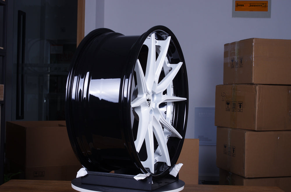 2022 Toyota Highlander on RVRN RV-DB082 custom forged wheels in white black - 03