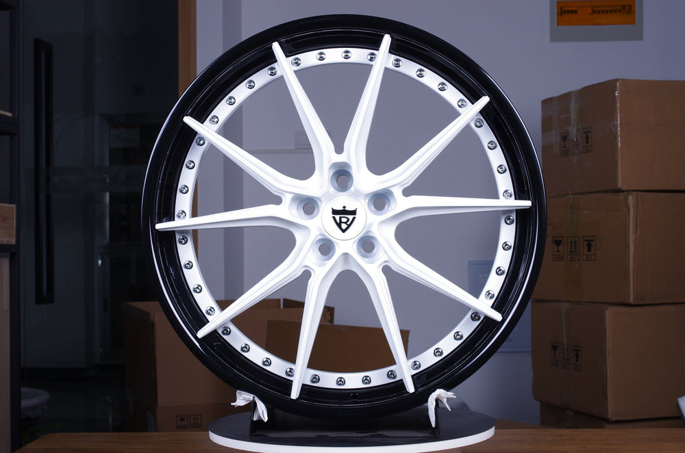 2022 Toyota Highlander on RVRN RV-DB082 custom forged wheels in white black - 04