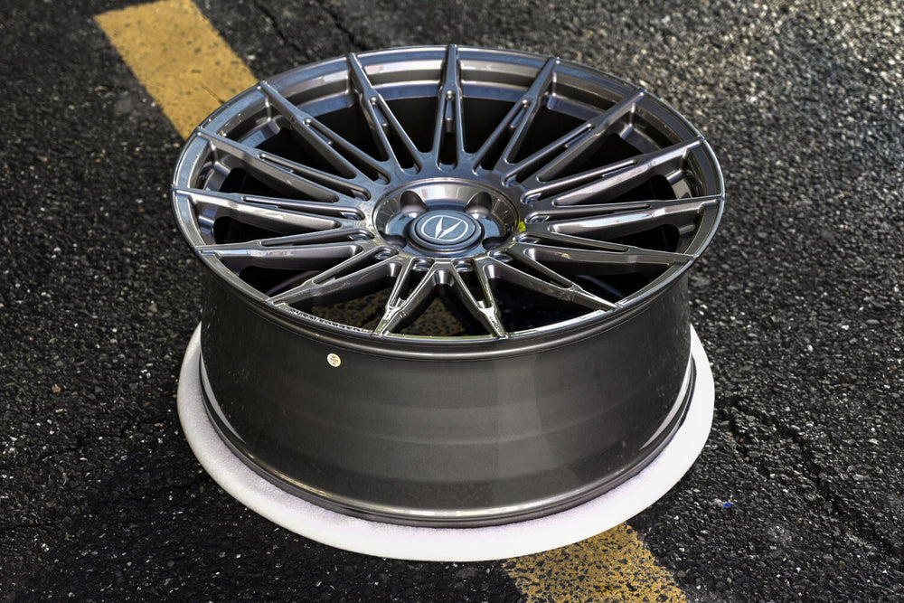Front view of RV-MA06 Acura MDX forged wheels in gunmetal finish