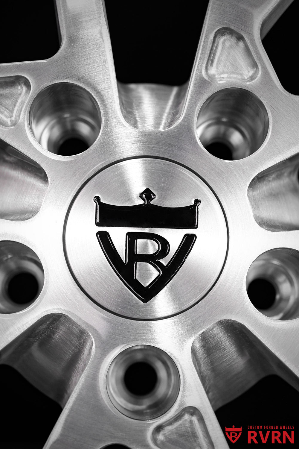 2023 Chevy Corvette C8 Stingray Z51 on RVRN RV-DC11 custom chrome deep dish forged wheels, 19x8.5 front and 20x11 rear