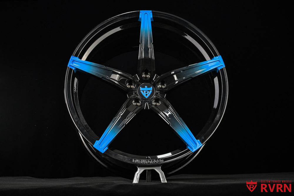 Design your own Corvette C8 forged wheels with custom finishes, concave profiles and performance fitment by RVRN Wheels