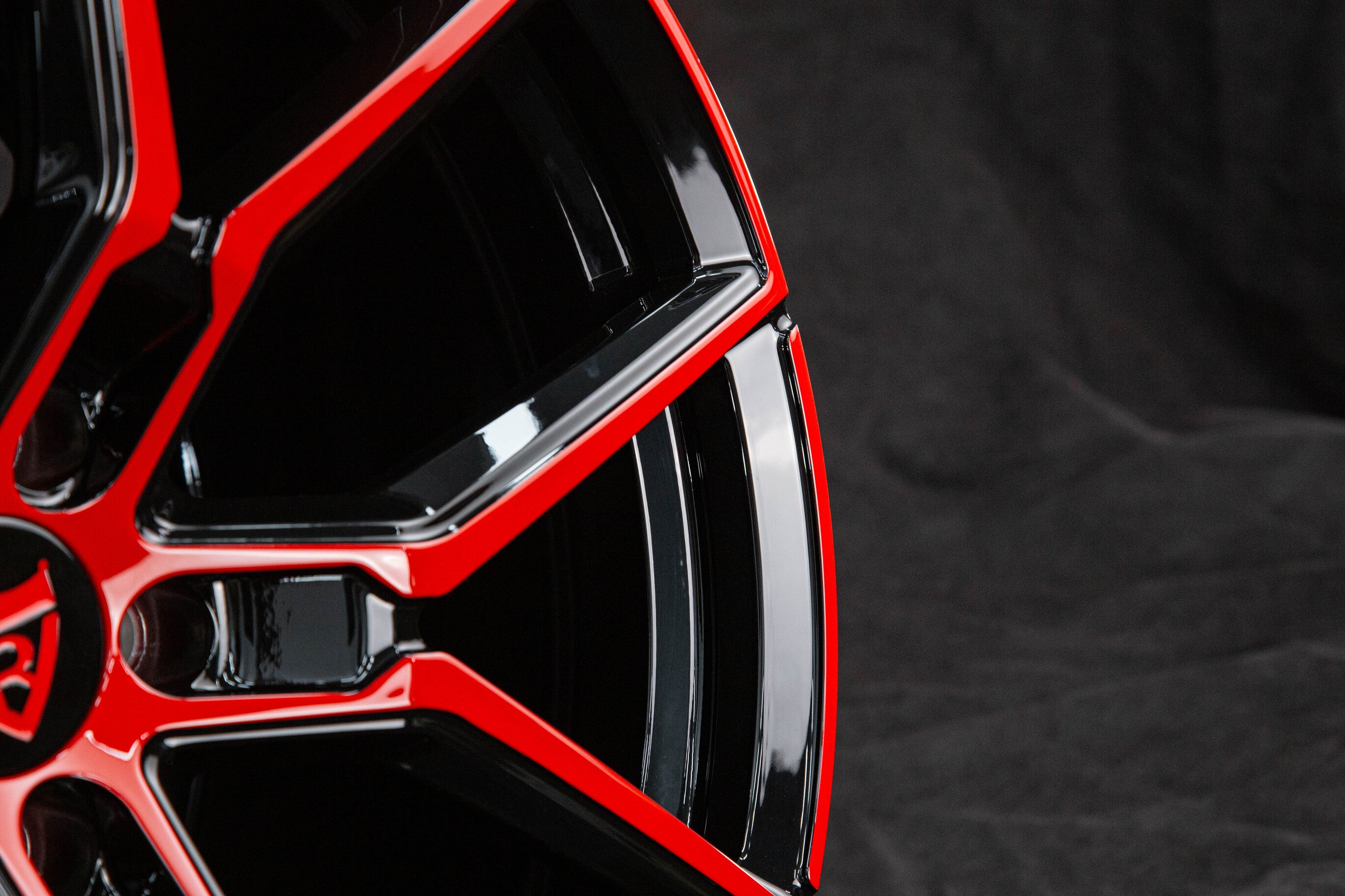 Custom Red & Black Wheels for C8 Corvette | RV-MV1202 – RVRN WHEELS