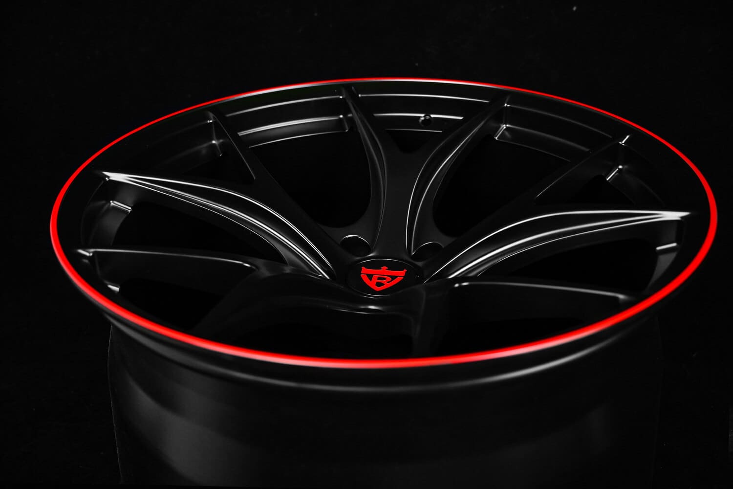 Custom Forged Red & Black C8 Z06 Concave Wheels – RVRN WHEELS