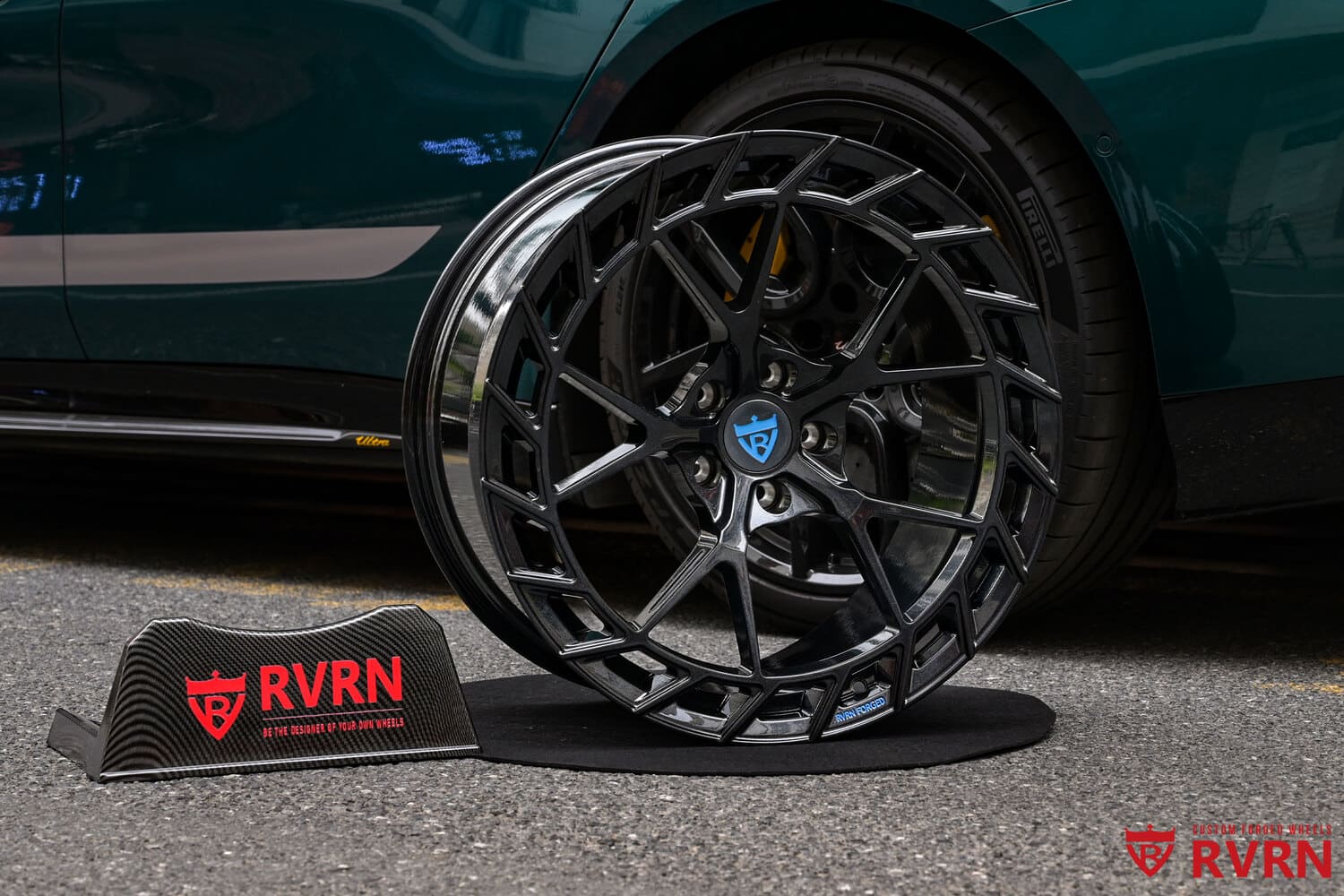 Rear profile of RV-MC23 21x11.5 forged wheel for Corvette Z51