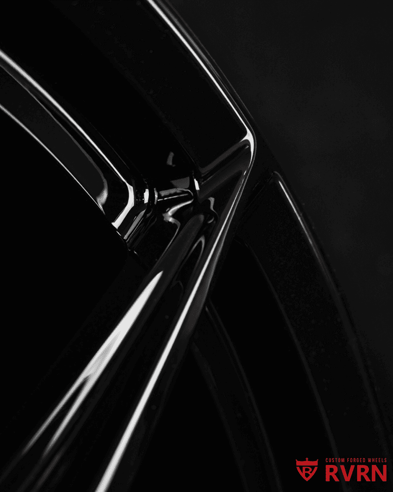 RVRN Hellcat wheel design featured in real-world parking lot scene