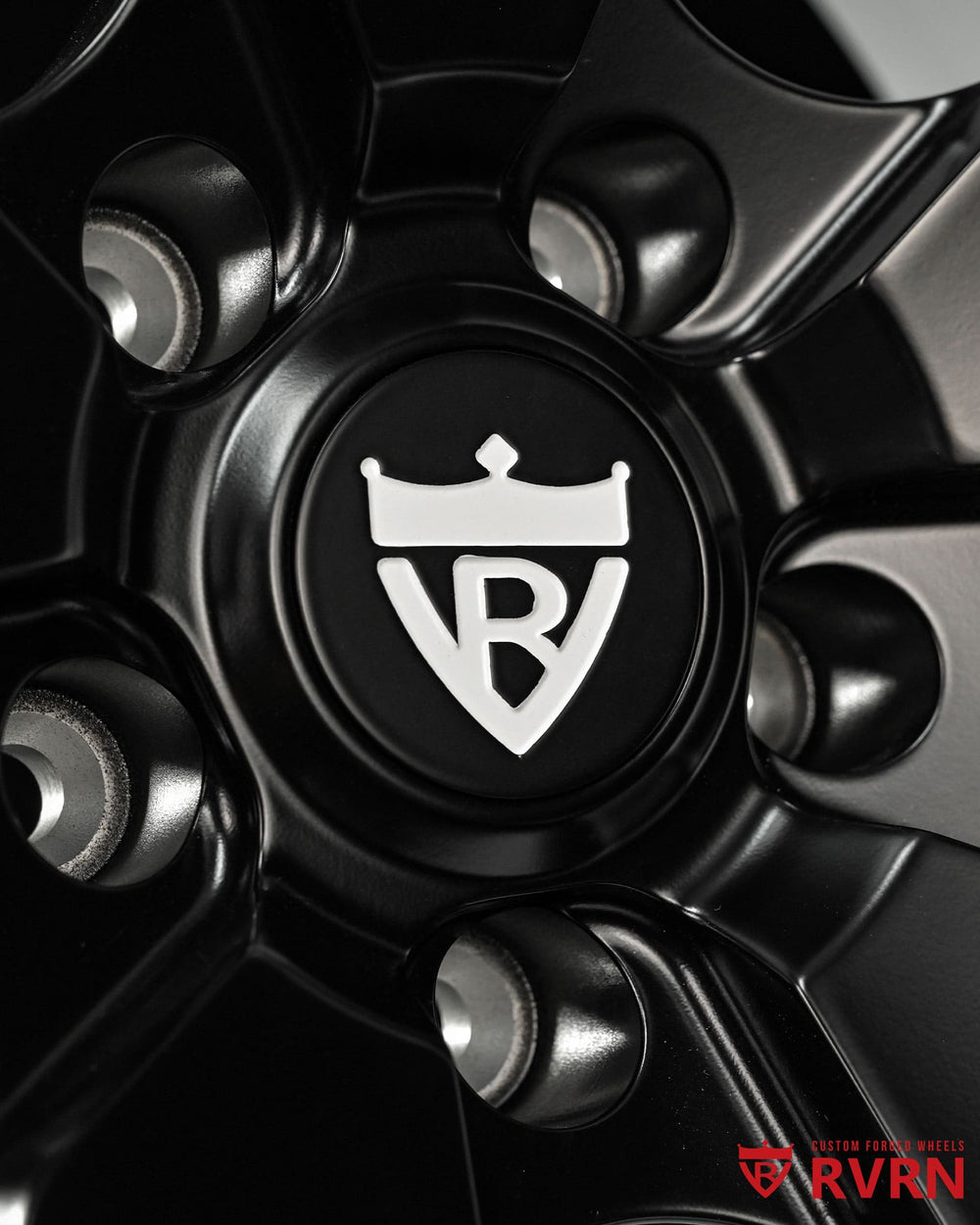 Matte black spoke and ivory white barrel forged wheel detail for custom Dodge Durango Hellcat build