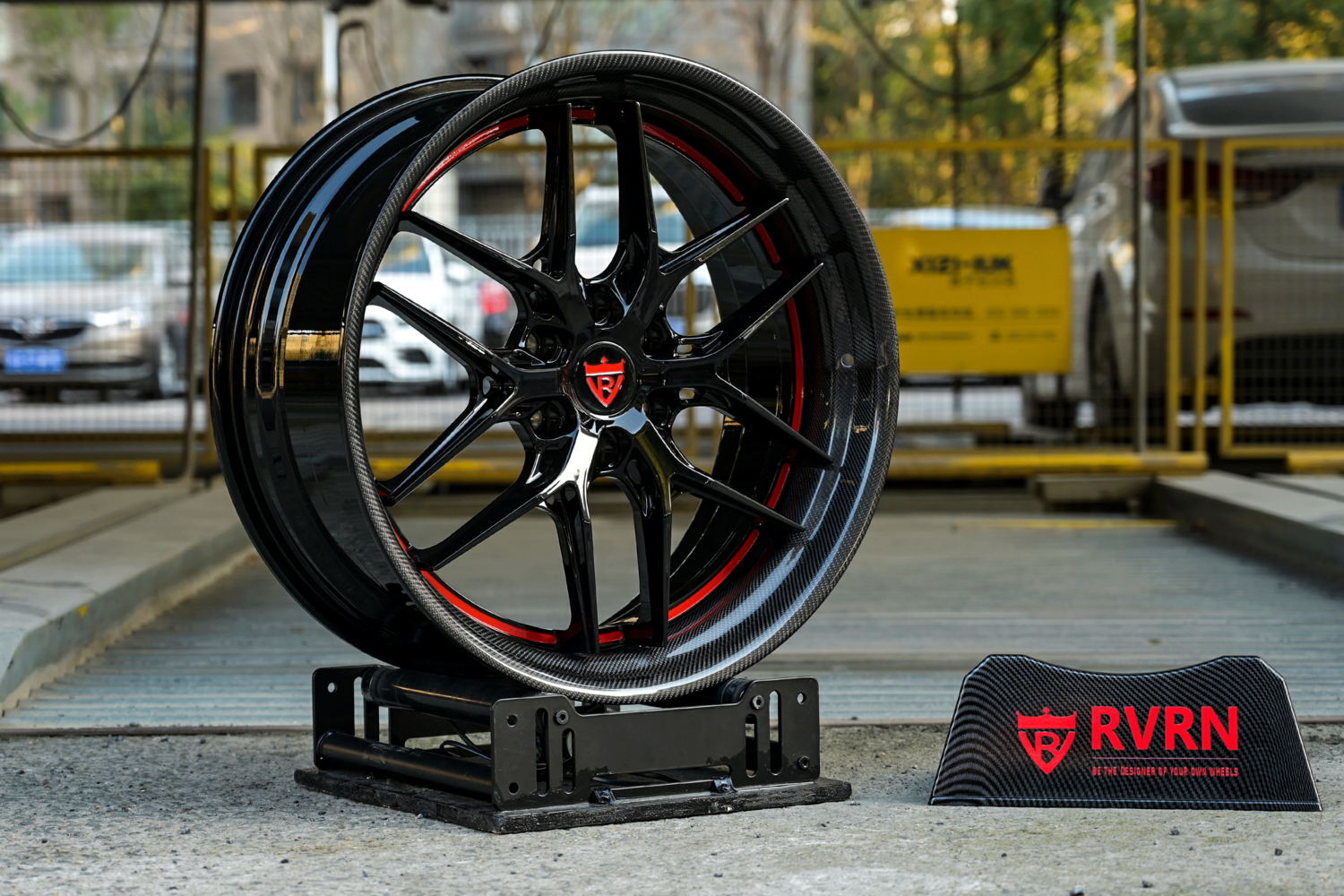 	F150 Shelby Super Snake truck forged wheels side profile in gloss black