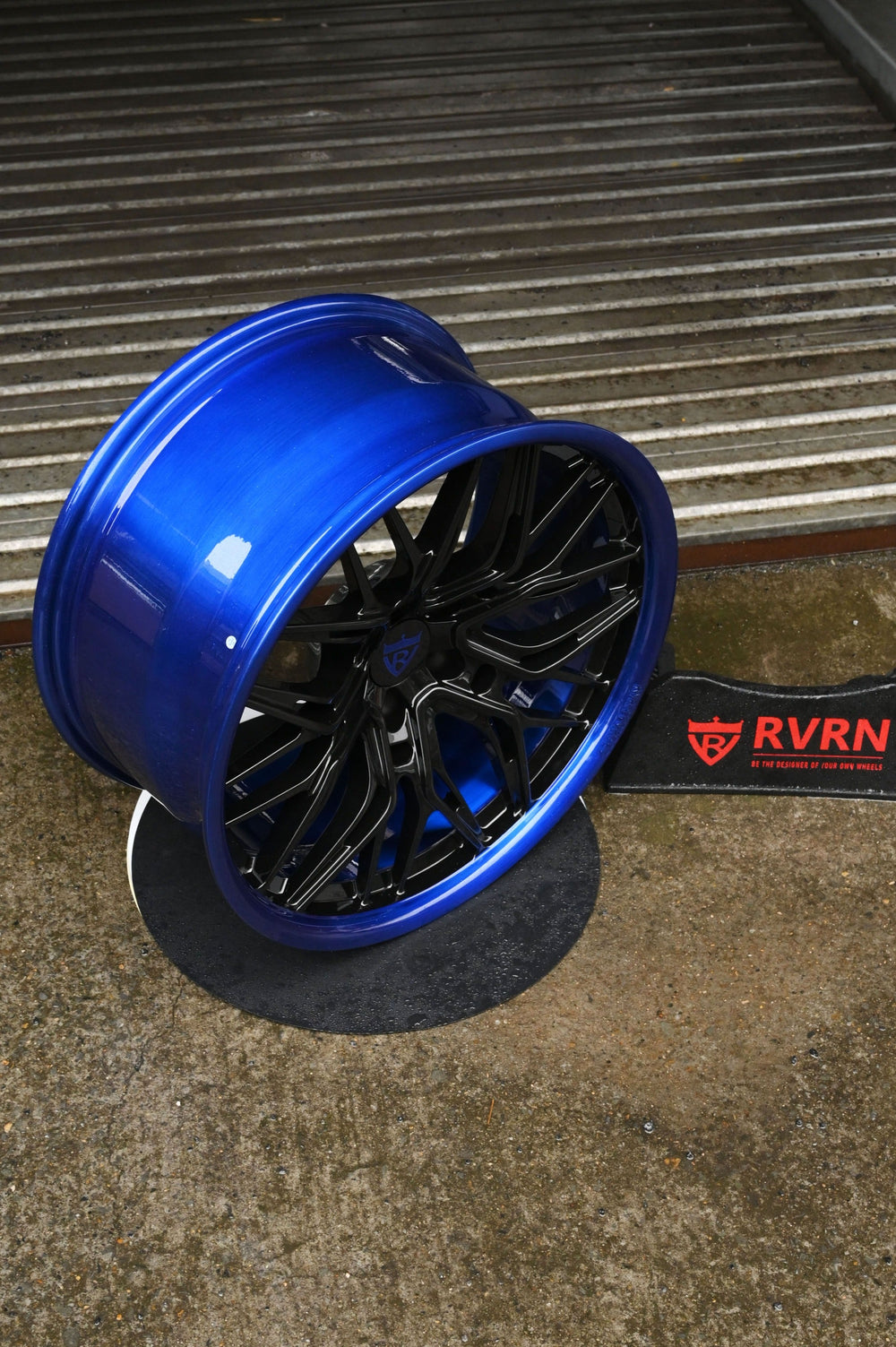 2023 BMW M3 Competition xDrive on RVRN RV-T081 forged wheels in Gloss Black Spoke with Transparent Blue Barrel (photo 06)