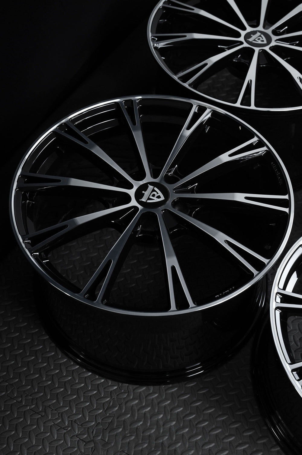 2023 Corvette Stingray Z51 on RVRN RV-MA61 forged wheels in Polished+Gloss Black Spoke and Gloss Black Barrel (photo 03)