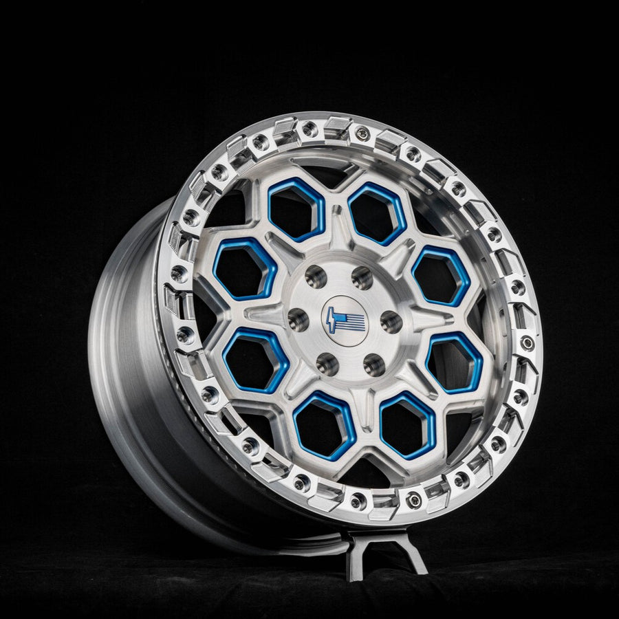 2023 ford f150 lightning Custom Brushed Silver Forged Wheels: RV-MN284